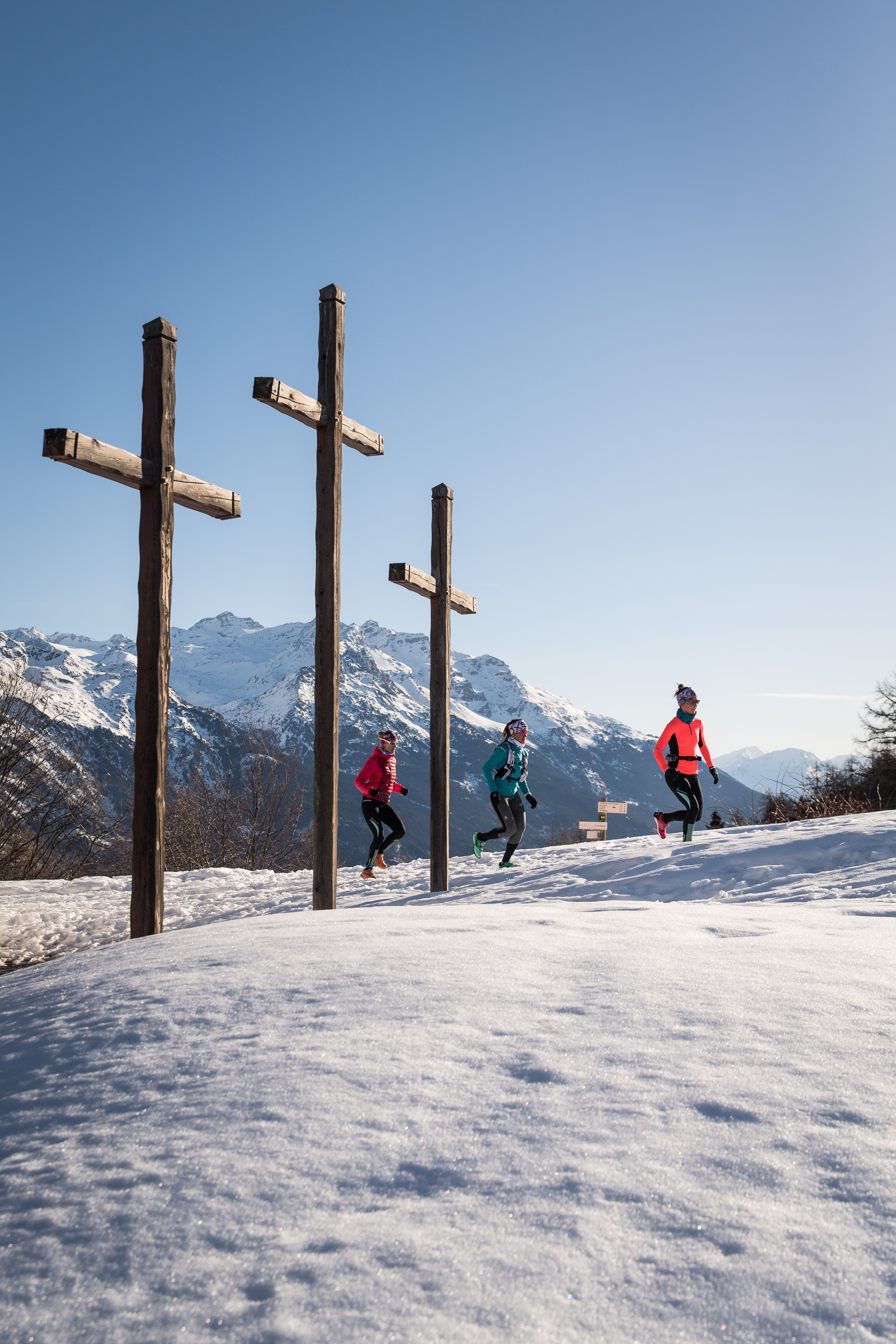 Trail hiver Chapelle des trois Croix