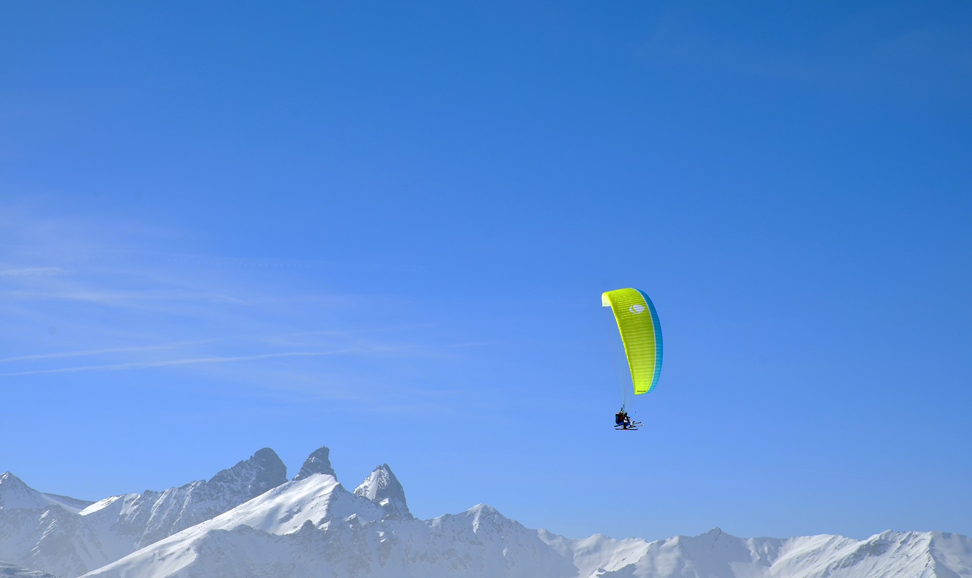 parapente valmeinier savoie france alpes