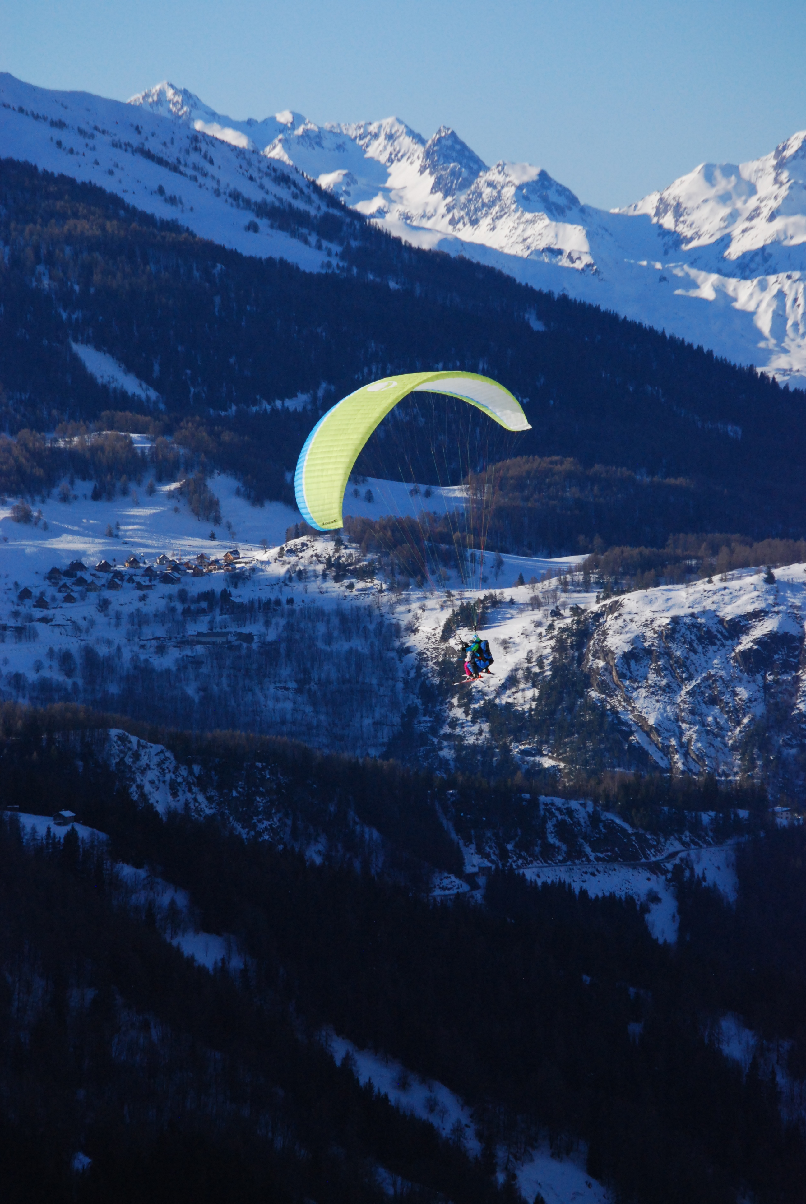 parapente valmeinier savoie france alpes
