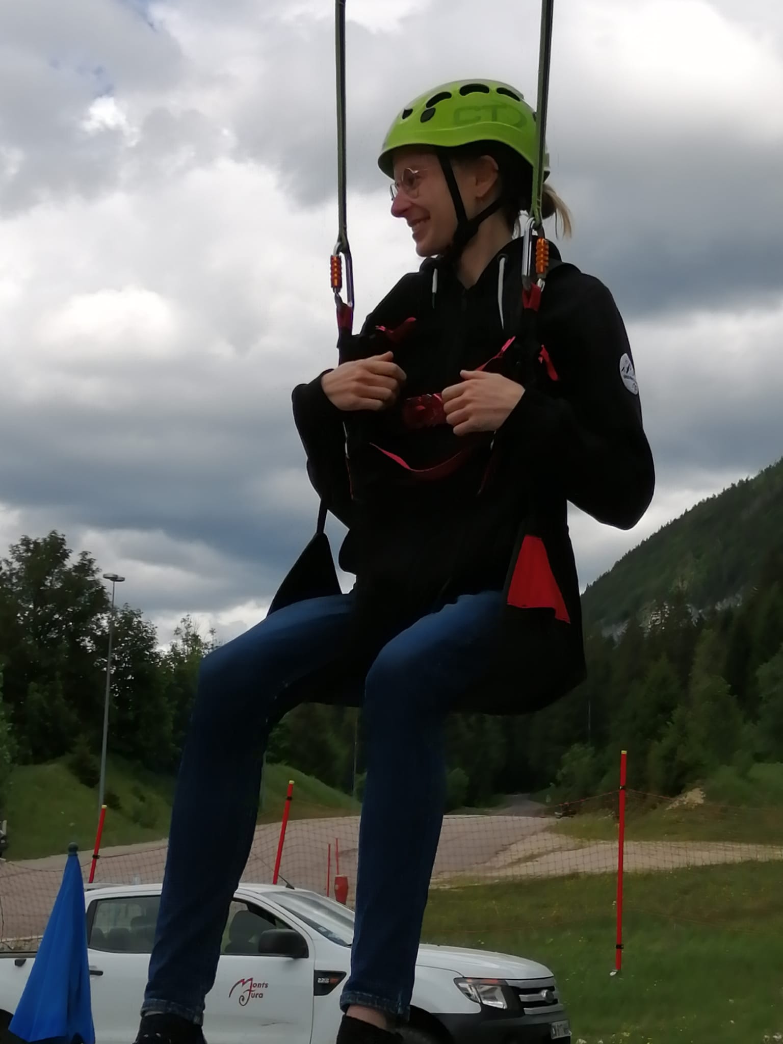 descente en tyrolienne