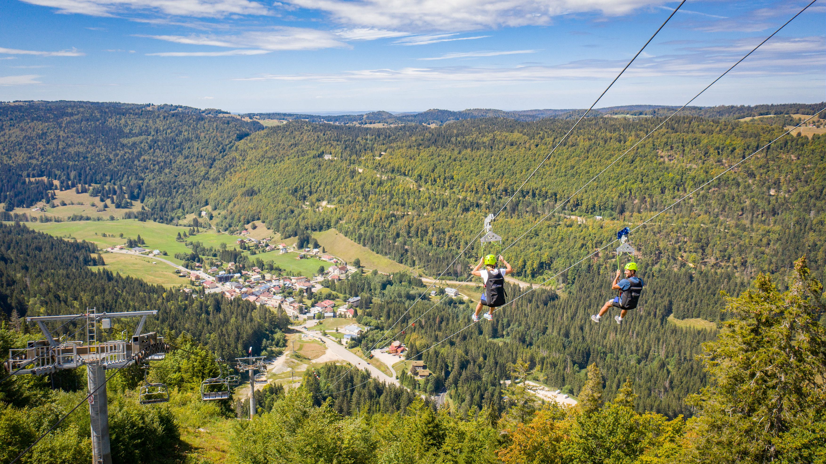 descente en tyrolienne