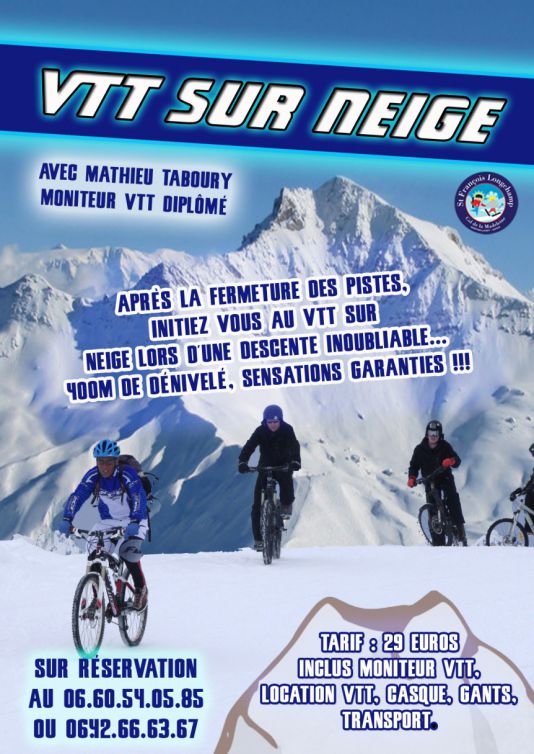 Flyer VTT sur neige Saint François Longchamp