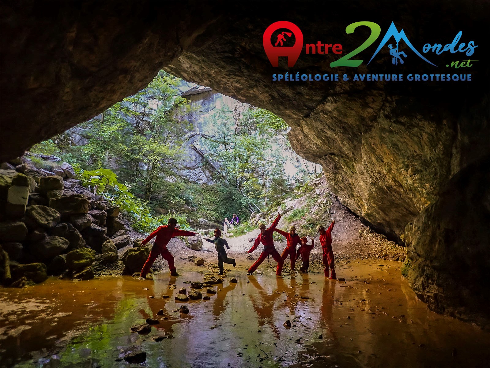 Grotte roche en famille