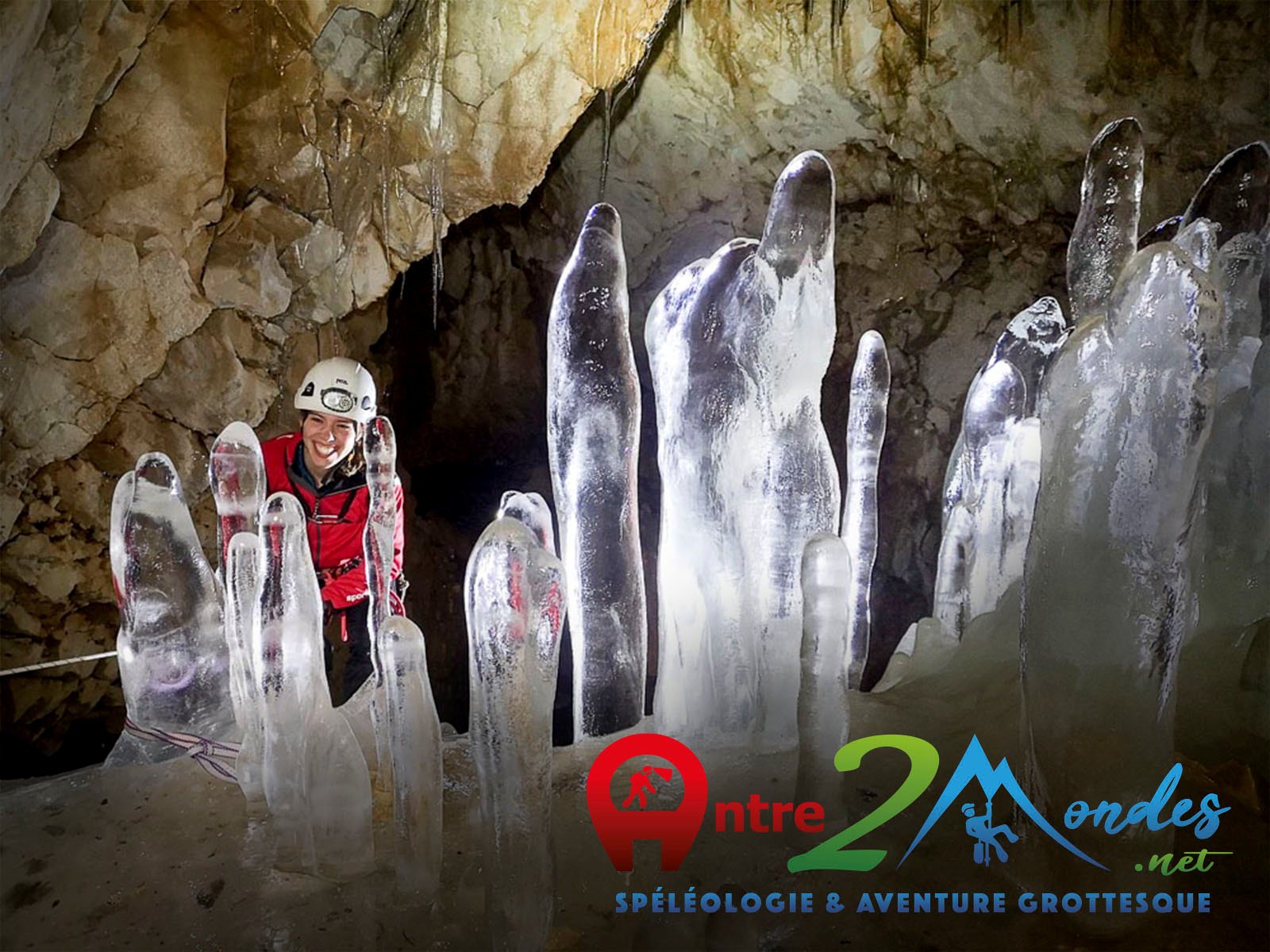 Spéléo glace sous les skis