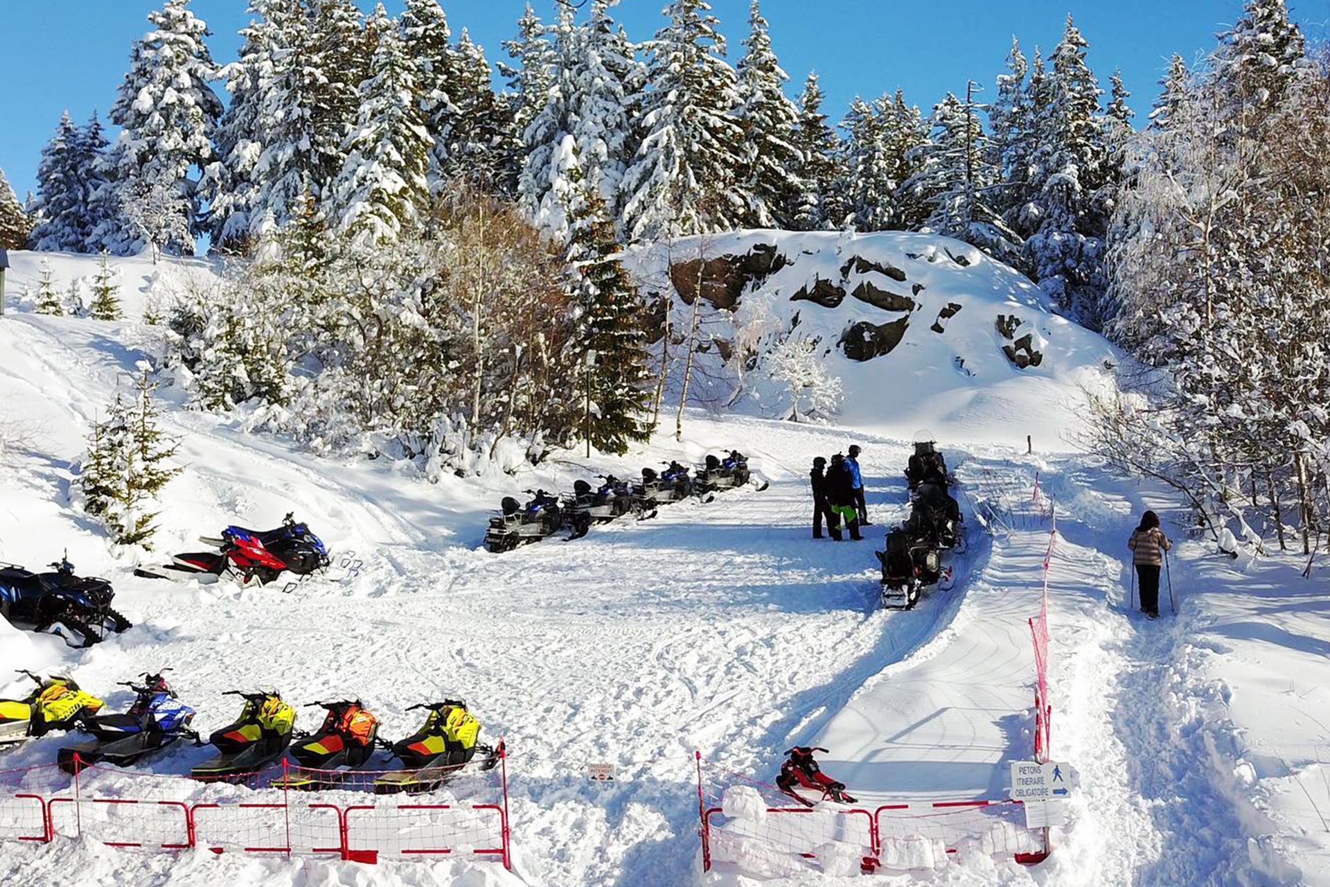 Motoneige forêt Chamrousse