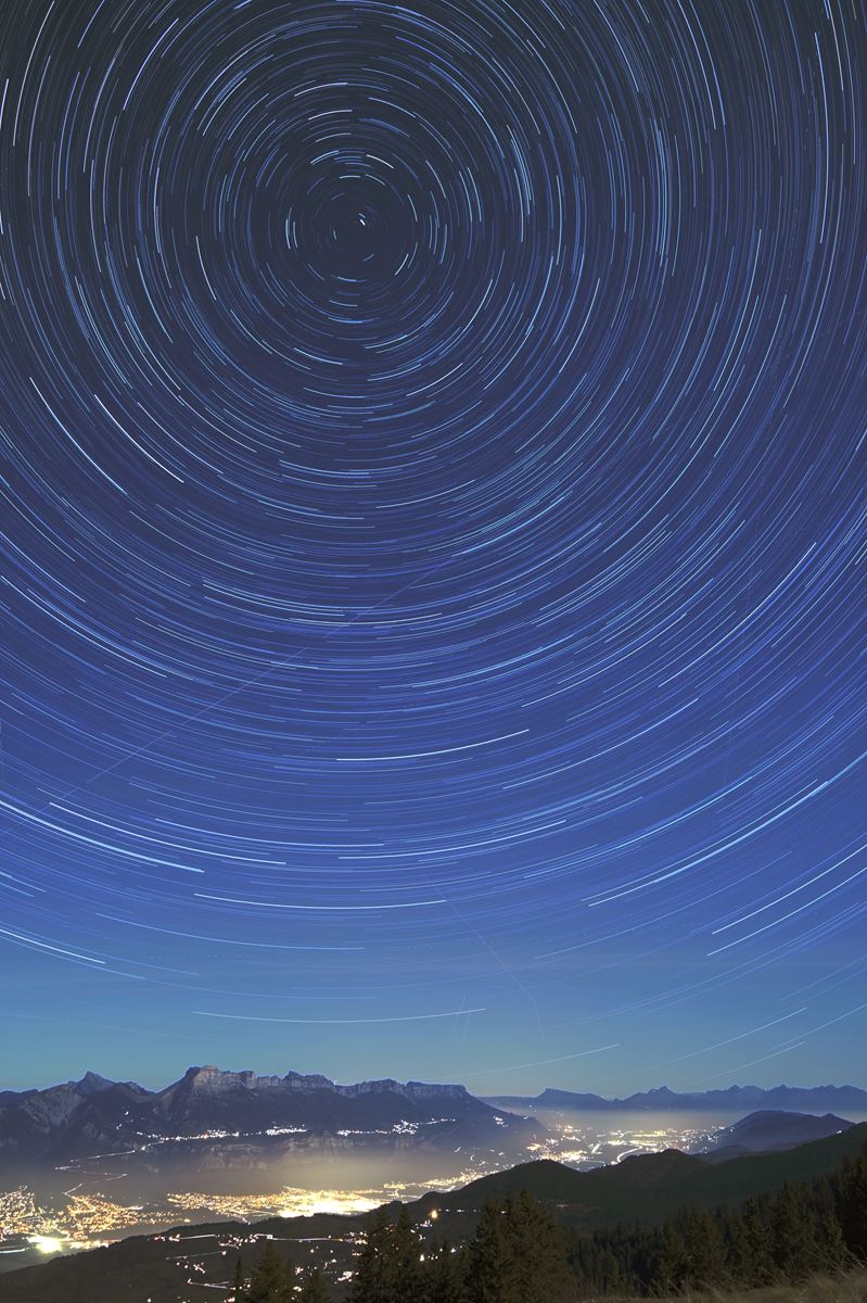 Stage photo de nuit en montagne