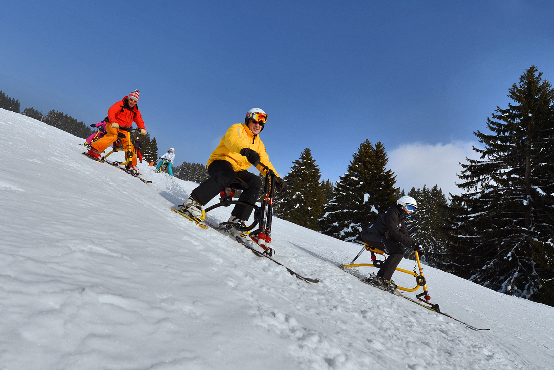 Le Skibob dans le Val d'Arly