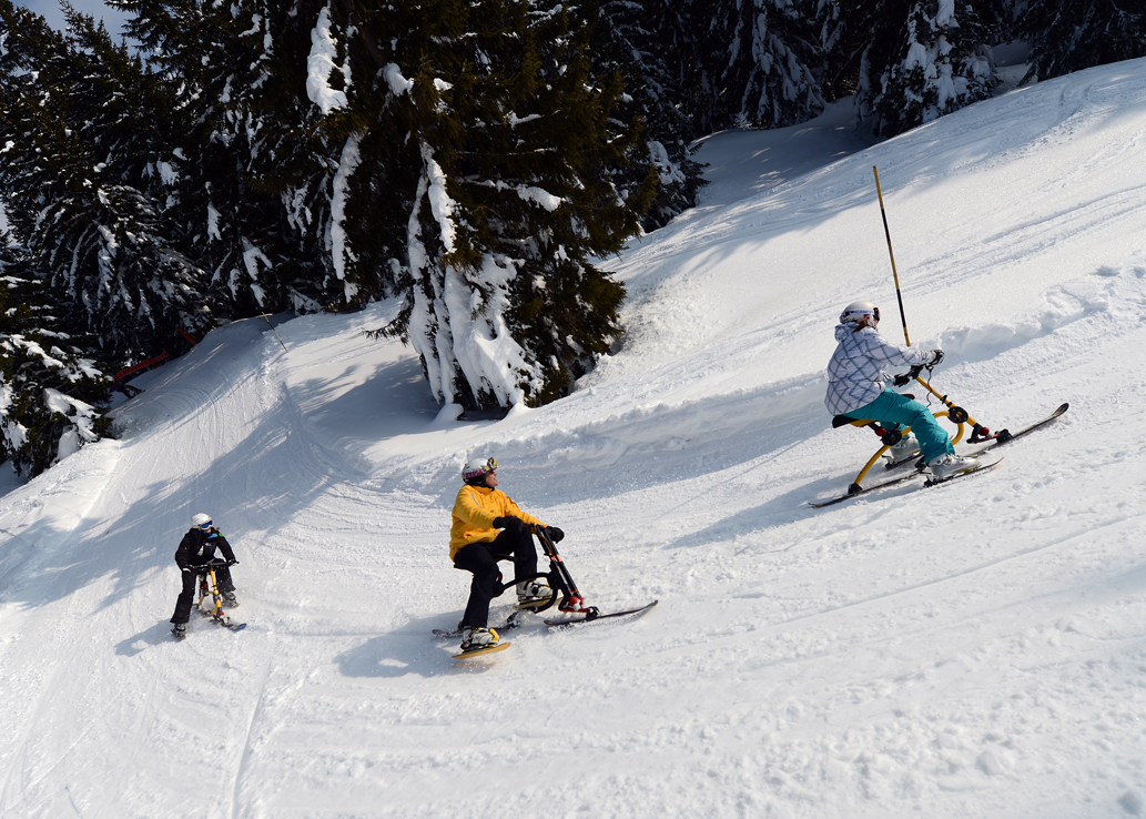 Le Skibob dans le Val d'Arly