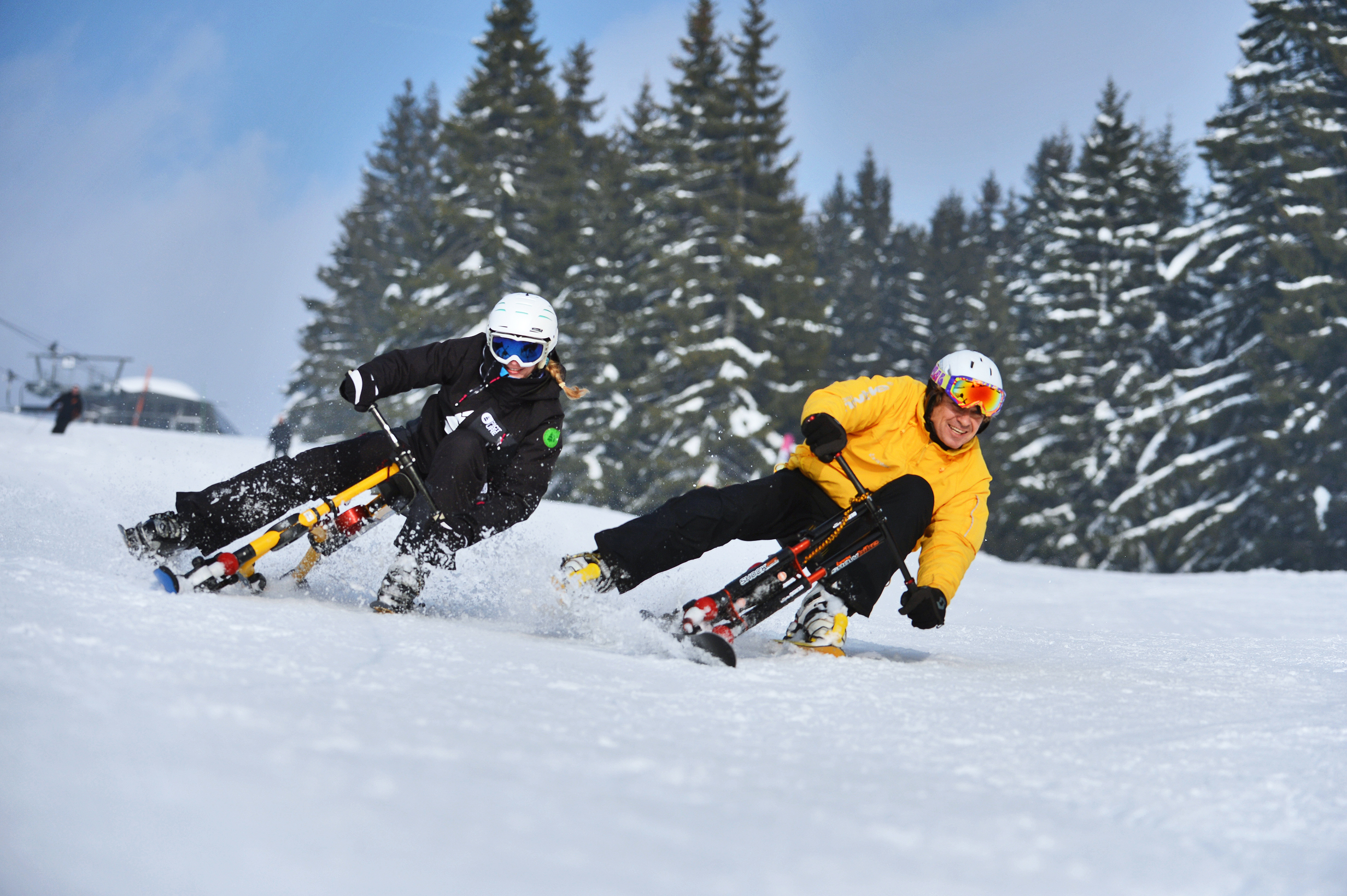 Le Skibob dans le Val d'Arly