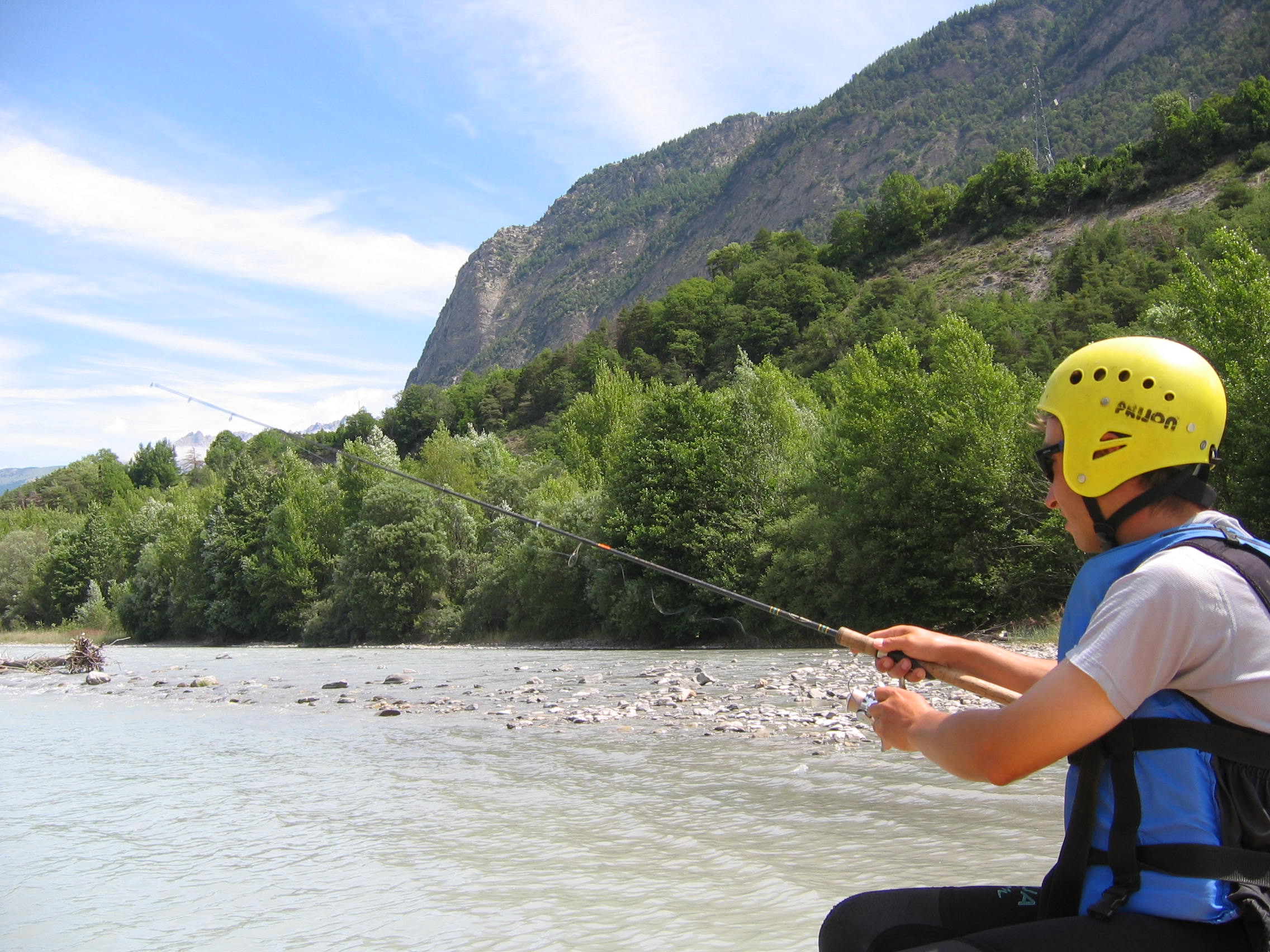 Peche en Rafting