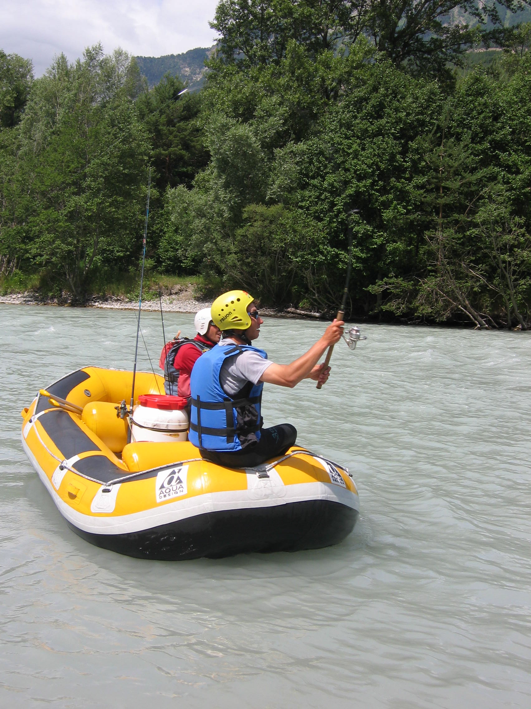 Peche en Rafting