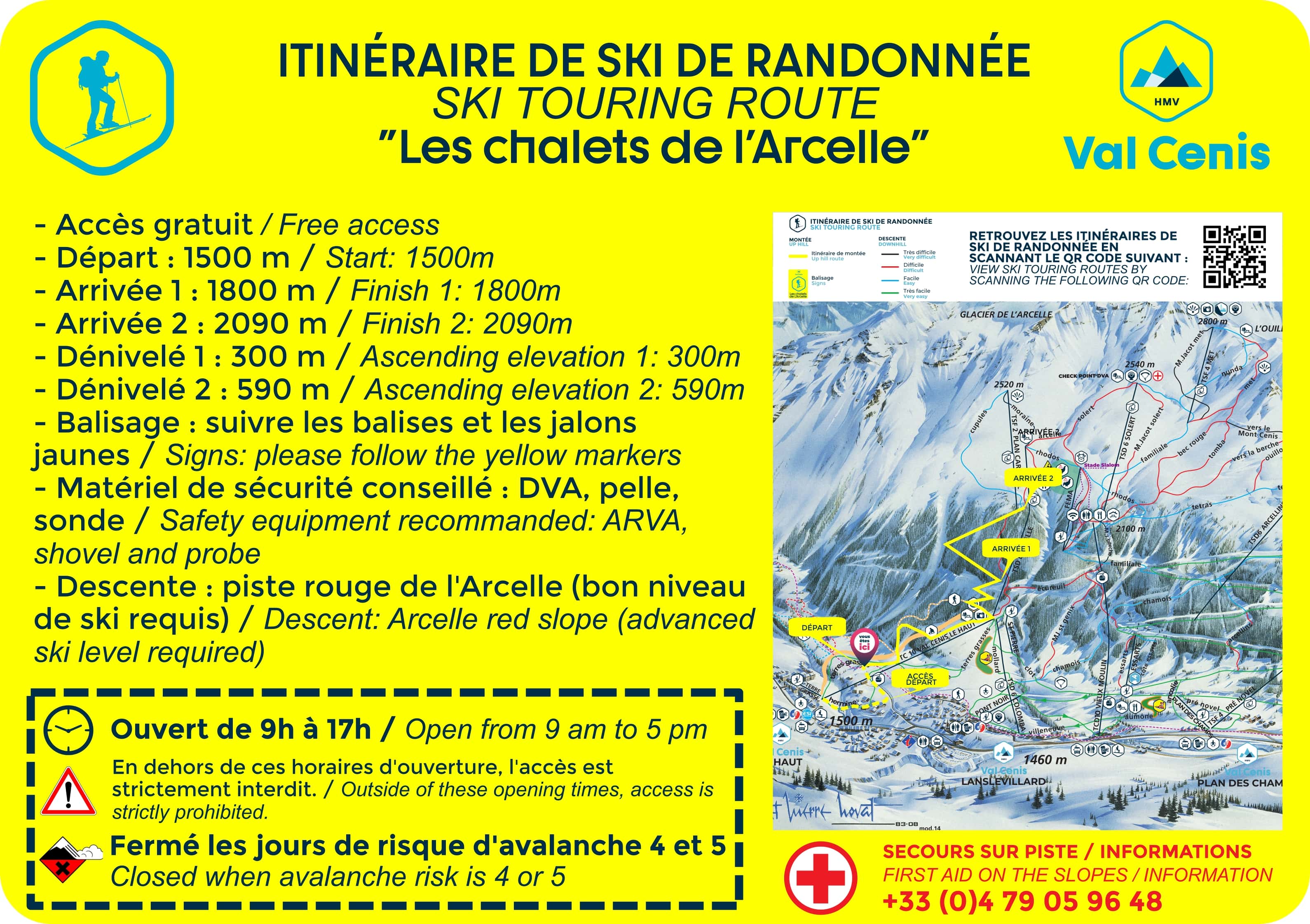 Itinéraire Les Chalets de l'Arcelle