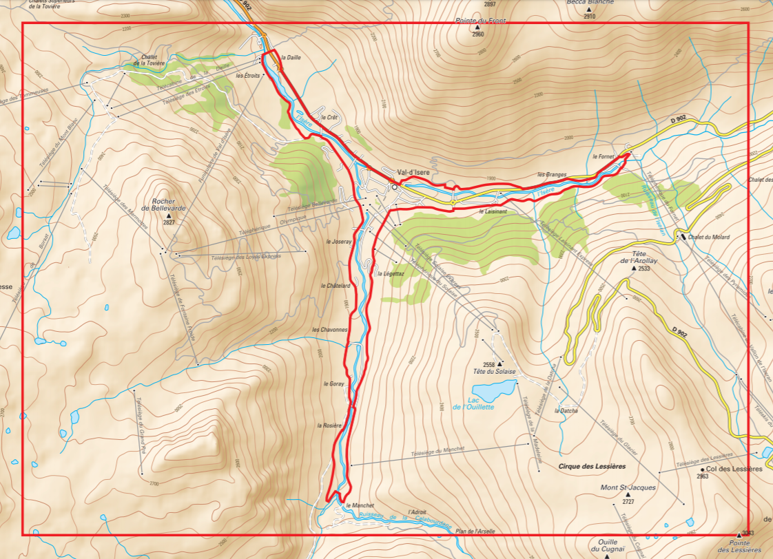 Plan du circuit des 07 Chapelles